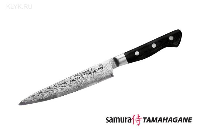 Нож кухонный Samura TAMAHAGANE ST-0023 универсальный (нержавеющий мазаичный дамаск 101 слой)