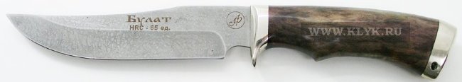 Нож Рыбак (нержавеющий булат, карельская береза, мельхиор)