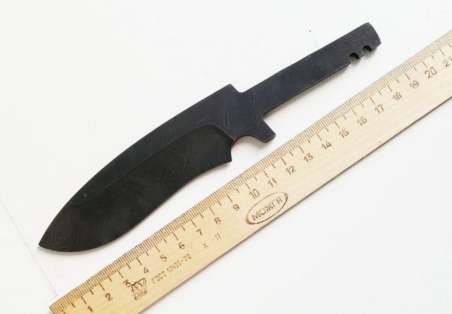 Клинок Н31А дамасская сталь (состав У10А, 7ХНМ6)